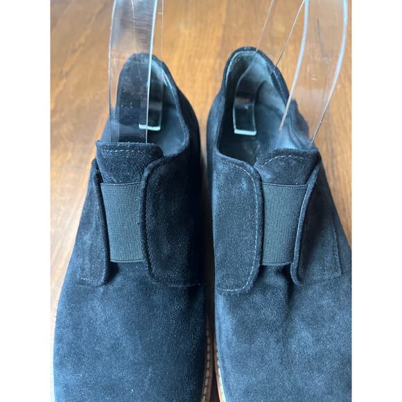 Vince Davy Black Suede Slip-on Platform Oxford 8.5 - Picture 7 of 9
